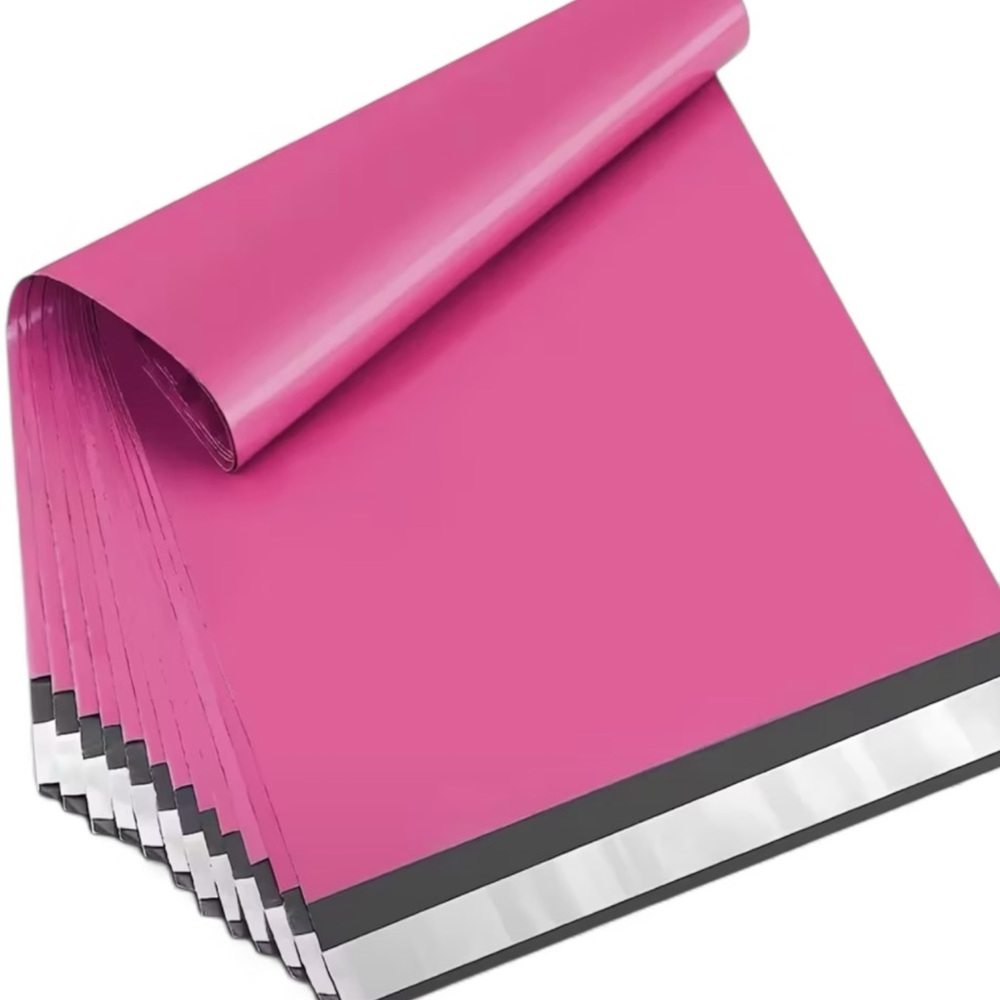 Pink poly mailers large